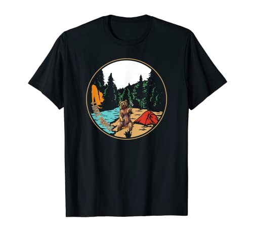 Odio Personas Tienda Tienda Naturaleza Glamping Fogata Naturaleza Camiseta
