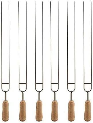 GTHTUHFD Grill Utensilsstainless Steel U-Shaped Brazing Fork Skewers For Grilling,Metal String Double Fork Skewers For Grillingfor Barbecue Vegetables Picnic