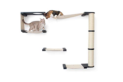 CatastrophiCreations-Cat-Mod-Climb-Track-Handcrafted-Wall-Mounted-Cat-Tree-Shelves-English-ChestnutBlack-One-Size