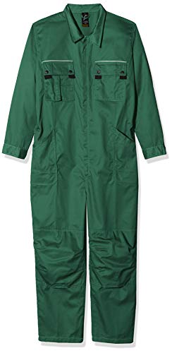 Solstice Pro - Buzo de Trabajo con Cremallera Simple, Verde Botella, T L