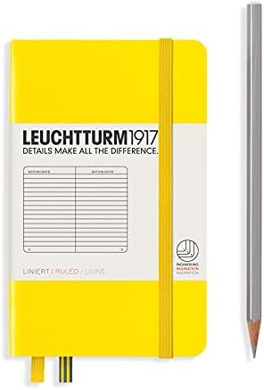 Leuchtturm1917 (342921 Notebook Pocket (A6), Hardcover, 187 numbered page, dotted, navy