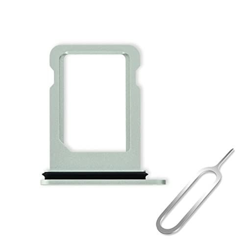 Supporto per slot per scheda SIM di ricambio per iPhone 12 Mini da 5.4 pollici versione singola SIM con anello di tenuta in gomma impermeabile + vassoio SIM Pin di espulsione aperto verde