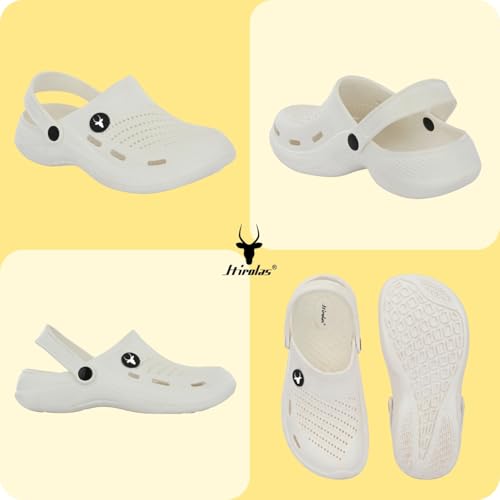 Image of Hirolas Men's Fluffy Black Eva Cushioned Strap Clogs