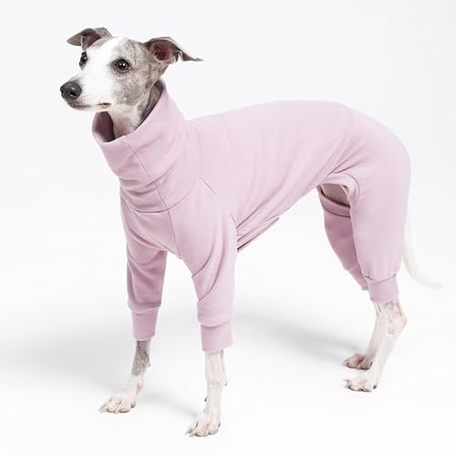 ESCCBOO Kuscheliger Baumwoll-Einteiler für italienische Windhunde, Whippets, superweicher, Warmer Schlafanzug und Overall (Größe XL, Violett)