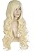 Produktbild ColorfulPanda 28 Zoll/70cm Perücke Blond Cosplay Damen, Seitenscheitel Pony Charmante Frauen Lange Lockige Volle Haar Gewellt Perücken für Kinder Mädchen