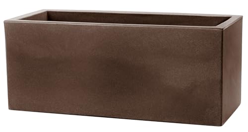 Vaso 80x30x30cm in Resina Schio Cassa Essential 80 Bronzo