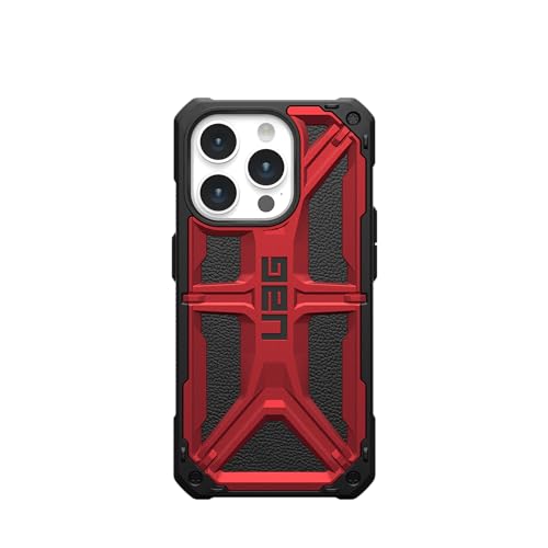 Coque iPhone 15 Pro UAG Monarch Crimson protection robuste anti-choc