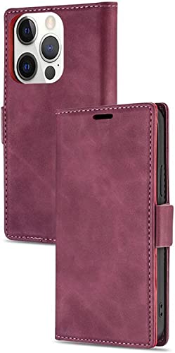 Étui portefeuille iPhone 13 Pro avec porte-cartes et support de visionnage horizontal