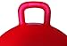 AppleRound Space Hopper Ball with Air Pump, 18in/45cm Diameter for Age 3-7, Kangaroo Bouncer, Hippity Hoppity Hop Ball for Children, Plain Color (Red)