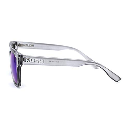 Mens Flat Top Horn Rim Kush Color Mirror Rectangular Sport Sunglasses3