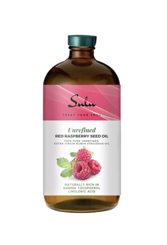 SULU ORGANICS 100% Pure Unrefined Extra Virgin Red Raspberry Seed Oil-4 ounces