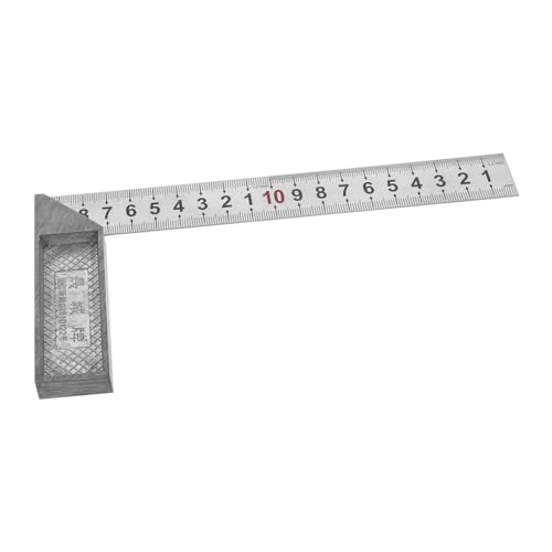 Alasum 高精字型直角定規 ステンレス製厚型測定工具 建築 木工用精密指矩 木工職人向け安定設計