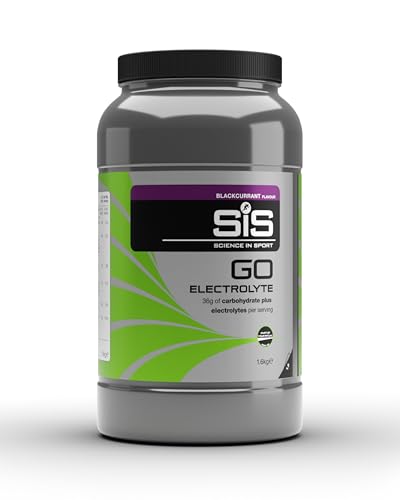SIS Science in Sport GO Elektrolyt-Energiegetränk-Pulver, Isotonische Schnelle Zufuhr von Kohlenhydraten und Elektrolyten mit Schwarze Johannisbeerengeschmack, Vegan, Glutenfreie, 40 Portionen, 1.6kg