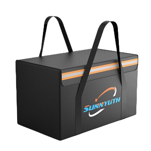 SunnyLith LiFePO4 Sac de sécurité ignifuge pour batterie au lithium 12 V 100 Ah, grande capacité...
