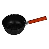 Healifty Kleiner Japanischer Antihaft Kochtopf 16cm Kleiner Milchtopf Vielseitiger Stieltopf für Suppen und Butterwärmer Familienfreundlich für Täglichen Gebrauch