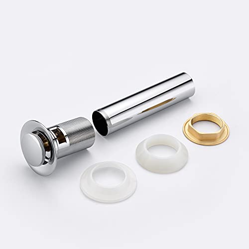 SUMERAIN Vessel Sink Drain for Bathroom, Pop-up Drain with Overflow by sumerain - Used condition - Image 2