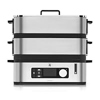WMF Küchenminis Mini Dampfgarer elektrisch 4,3l, Dampfkocher mit Memory-Funktion, elektrische Dampfgarer, Warmhaltefunktion, Restlaufzeitanzeige, 2 Garbehälter