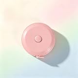 Portable Retractable Circular Soft Tape Measure Measuring Waist Circumference Chest Circumference, and Hip Circumference (Pink)