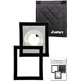 煙突ガード 耐熱シート 穴付き (8.5cm) マジックテープ 式 カバー付き 3点セット 日本語マニュアル保証書付/耐火ガラス繊維 -80～300度 / テント diy 煙突ガード ストーブガード 薪ストーブ 煙突ガード テントサウナ 薪ストーブ テント サウナストーブ ストーブ ガード 煙突貫通キット テントプロテクター