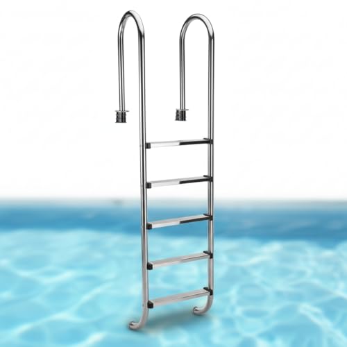 Melko Escalera Piscina 5 Niveles Acero Inoxidable V2 A...