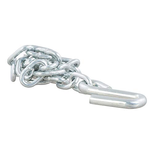 CURT 80020 27-Inch Trailer Safety Chain with 3/8-In S Hook 2 000 lbs Break Strength