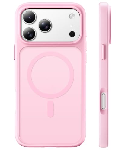 SuydanBox Magnetic & Translucent for iPhone 17 Pro Max Case Chalk Pink
