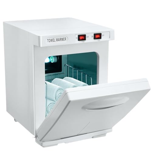 Pneterg Chauffe-serviettes 2 en 1, chauffe-serviettes de massage UV, armoire de désinfection UV...