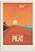 Murale Decoratif Affiche de Voyage Vintage France Dunes du Pilat Decoration Peinture Affiche Moderne Toile Tableau Tableaux décorative 60x90cm x1 sans Cadre