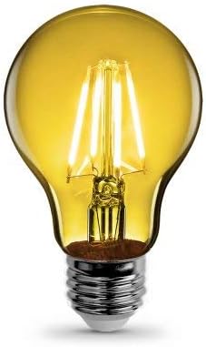 FEIT Electric Filamento A19 E26 - Bombilla LED (mediana), color amarillo, equivalente a 30 W, 1 paquete