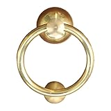 YXLYFDLY llamador Puerta Exterior Tirador de Anillo de Puerta de Bronce, Aldaba de Puerta Decorativa Y Tirador de Puerta Vintage, No Se Deforma Fácilmente(Gold,8cm/3.14in)