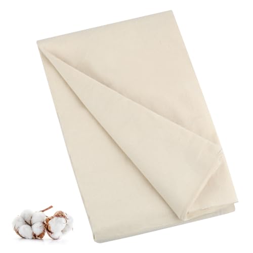 Image of 100% Cotton Muslin Fabric, 63 Inch X 5 Yards Unbleached Fabric by The Yard