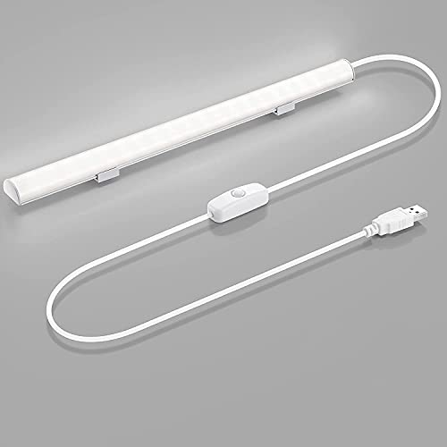 OPPLE Polycarbonate Led Under Cabinet Light, 1Ft Usb Plug In Led Batten Light With 5Ft Cable & Switch Controller, 5-Watt, Natural Light- 4000K (Yellowish)