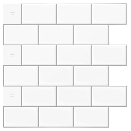 Art3d 10-Sheet Peel and Stick Backsplash, 12 in. x 12 in. Subway ...