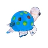 FUTUREORYY Adorno Artesanal de Tortuga Miniatura de Vidrio Coloreado para Decoración de Micro Paisaje Jardín Miniatura y Escritorio Figura Detallada para Hogar y Terrarios