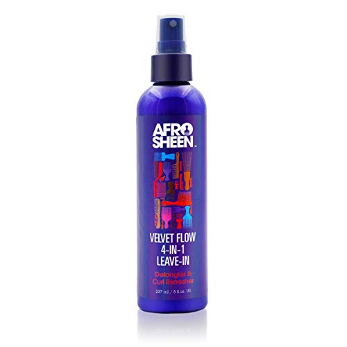 Afro Sheen Velvet Flow 4-In-1 Leave-In Spray. Protects Hair Against Heat, Detangles, And Moisturizes. 8Oz. #TOP3
