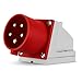 Produktbild REV CEE Stecker Wandmontage, 400V, 32A, 5-polig, 3P + N + PE, IP44, rot