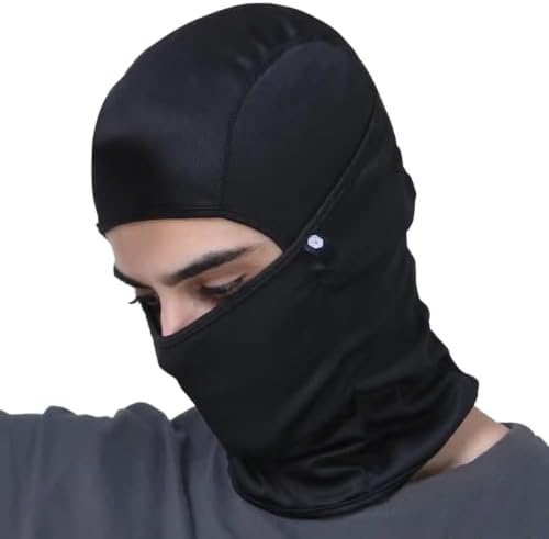 Boldfit face mask for bikers full face mask for bikers helmet head cover balaclava for men bike riding & biker head cover for helmet for men Balaclava for adult Black Masks for Bike Riding Matt Black
