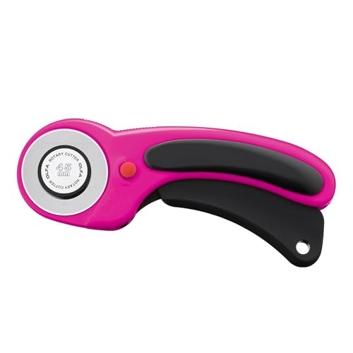 Olfa 45mm Ergonomic Rotary Cutter - Magenta