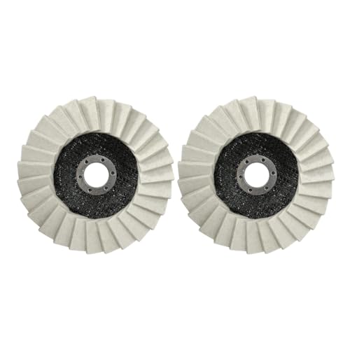 Image of Wool Felt Flap Polishing Disc,Thicken Polishing Wheel Pad, Grinder Buffing Felt Flap Discs Polishing Wheel for Car Waxing, Metal Polishing, Woodworking, Jewelry & Glass Finishing(Corrugated)