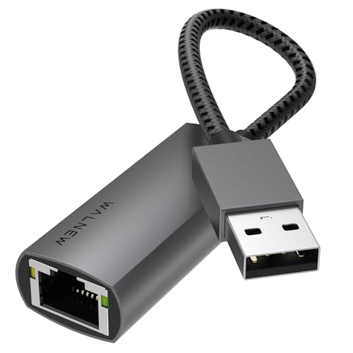 USB LAN変換アダプター WALNEW 有線LANアダプター USB3.0 1000Mbps高速通信 USB to RJ45 ギガビット イーサネットアダプタ LANケーブル USBラン 変換アダプタ USBA アルミ合金 Macbook Pro/Air Surface Pro/Book/GO/Laptop Chromebook Dell XPS 15/13などに対応 (USB-A)