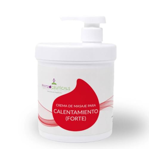 PHYSIOCEUTICALS - Crema de Masaje Forte, Efecto Calor 1000ml + Dosificador - Salicilato de Metilo y Alcanfor - Ideal para Profesionales