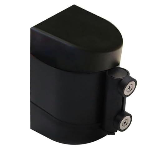Tavkomco Black Magnetic Attraction Wall Mount Queue Belt Barrier, 6.6/9.8/16.4FT Magnetic Retractable Crowd Control Wall Barrier, with mounting Accessories(A,2M/6.6FT)
