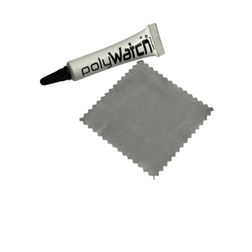 Polywatch Poly Watch Plastic Crystal Glass Polish & Scratch Remover Repair Tool with blue cloth