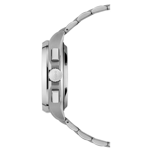 Image of MIDO Multifort TV Chronograph - Swiss Automatic Watch for Men - 41.2 x 42mm Case - Stainless Steel Bracelet Plus Additional Strap