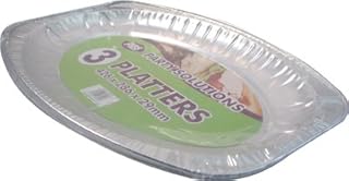 PPS 3 x Aluminium Platter TRAY-44cm x 29cm Disposable foil Catering Serving Dish