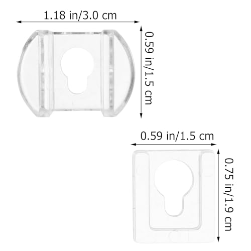 Image of Veemoon 8Pcs Picture Frame Keyhole Hangers, Acrylic Frame Hanging Clips Wall Shelf Hangers Clear Mirror Mounting Brackets Heavy Shelf Glass Bracket Backplane Tool