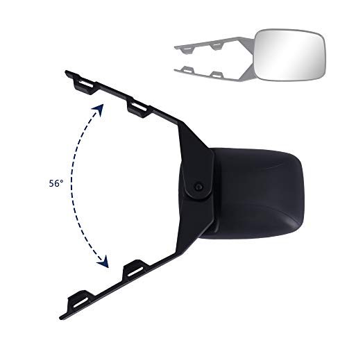 Clip On Towing Mirrors Extensions Adjustable Camper Mirrors 360 Degree Rotation Not Universal to All Models (2pcs) - Thumbnail 2