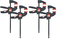 BESSEY Einhandzwingen EZS11-4SET, Spannweite 110 mm Ausladung 40 mm, Spannkraft 20 Kg, 2 Stück, Umsteckbar zum spreizen, Einhandbedienung ohne Kraftaufwand, Gewicht 0,12 Kg (Packung mit 2)