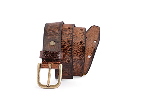 Image of Genuine Leather Belt for Kids, Black /Brown Colour Adjustable Belt with Metal Buckle, Belt for Formal, Casual & Jeans Wear, Waist 20-24-28-30 Inch 3|5|7|9|11 Yrs