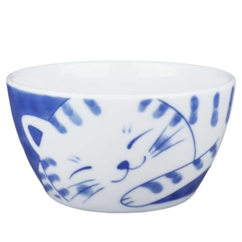 食器 軽量 薄手小鉢 10.5cm/ ねこちぐら小鉢(切立) トラ/軽い食器 うすかる 猫 ネコ 可愛い 家庭用 和み 癒やし 贈り物 プレゼント 自分用